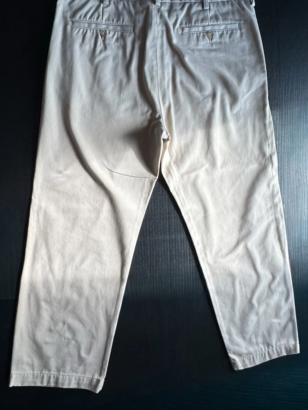 Old Navy Men’s Khaki Chino Pants 40x32 Beige Flat Front 100% Cotton
